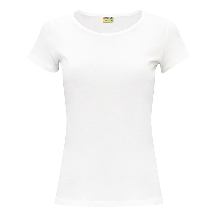 Белая женская футболка для печати
